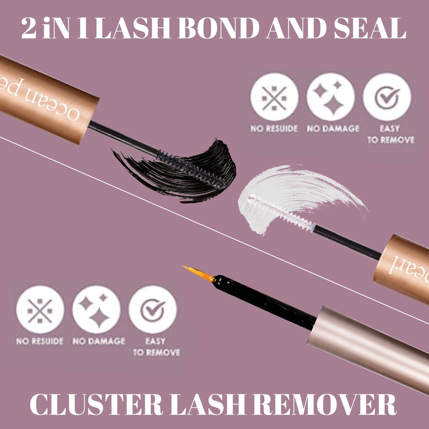 Ocean Pearl Lash Clusters 10-20mm 200D 300PCS Lashes DIY Lash Clusters Kit Individual Lashes Cluster Eyelash Extensions Fluffy Eyelashes Lash Extension Kit with Lash Bond+Seal+Remover+Tweezer-200D