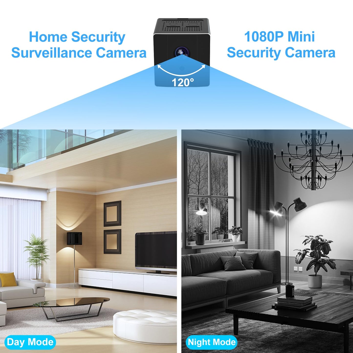 Ehomful Wireless Camera HD 1080P Mini Hidden Spy Camera Portable Small Nanny Cam Surveillance Cameras for Home Security Indoor/Outdoor Medium Sized
