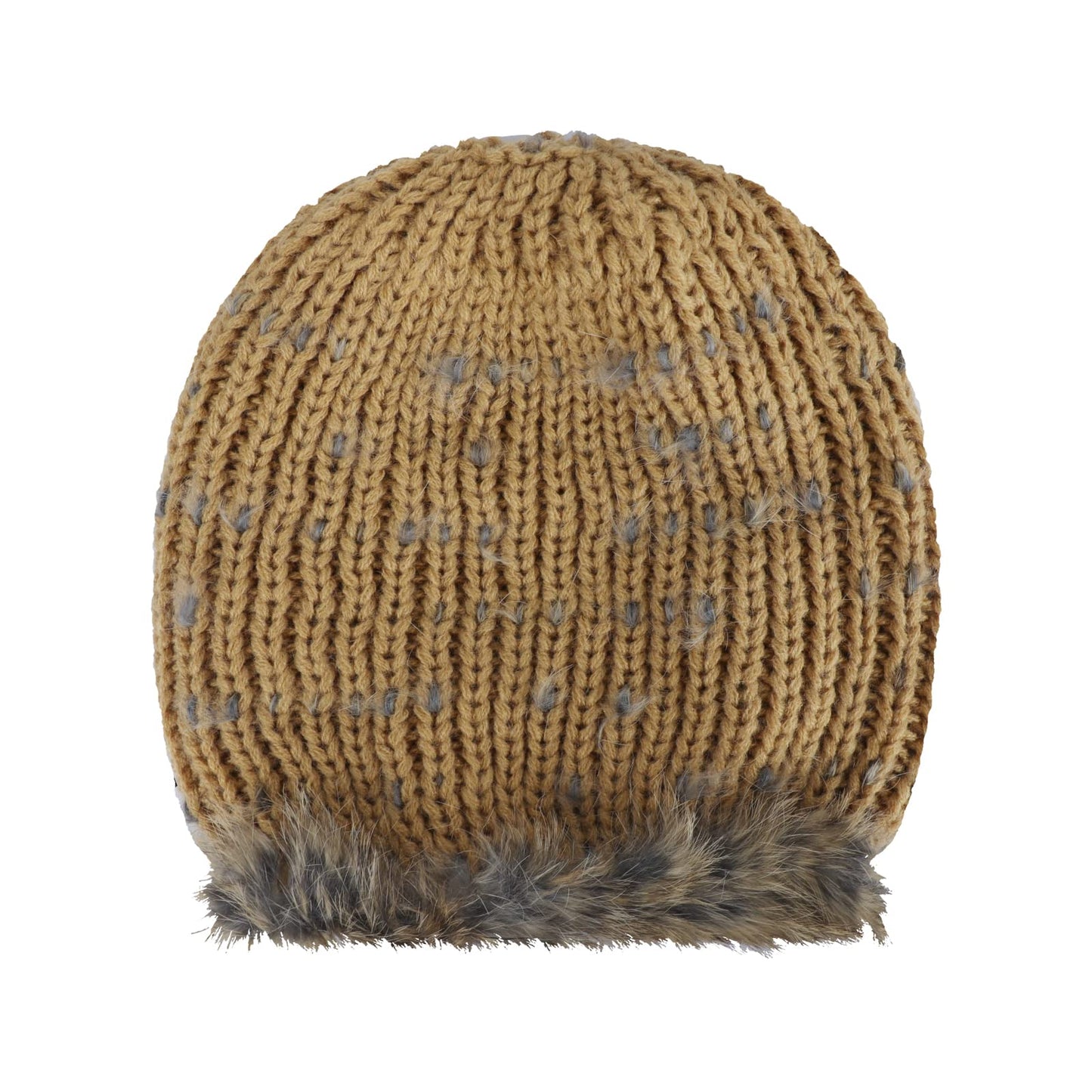 XGOPTS Women's Faux Fur Skullies Beanie Russian Cossack Style Soft Warm Wrap Caps Cold Weather Winter Fashion Furry Knit Hat Khaki