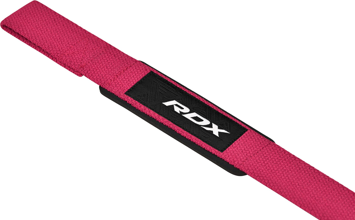 RDX Lifting Wrist Straps for Weightlifting, 5MM Neoprene Padded Anti Slip 60CM Hand Bar Support Grips, Strength Training Equipment Heavy Duty Workout Bodybuilding Powerlifting Gym Fitness, Men Women