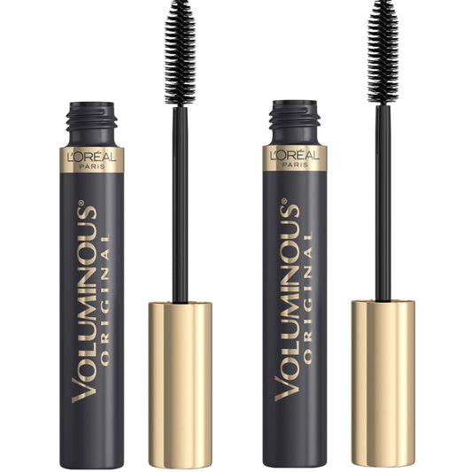 L’Oreal Paris Makeup Voluminous Original Volume Building Mascara, Black Brown, 2 Count