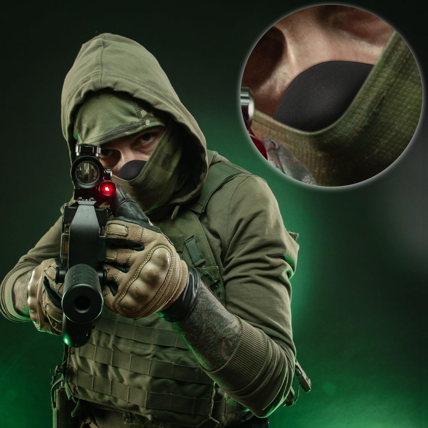 Sratte 3D Mask Silicone Face Shaping Shell Inner Bracket Mask Cosplay Props Face Mask Adult Inner Face Cover Costume Masks(Black, White)