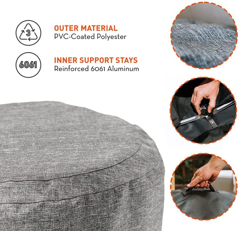 Solo Stove Yukon Shelter - Weather-Resistant Round Cover for Solo Stove Yukon Fire Pit and Accessories - PVC-Coated Polyester with Aluminum Reinforcement - Year-Round Protection