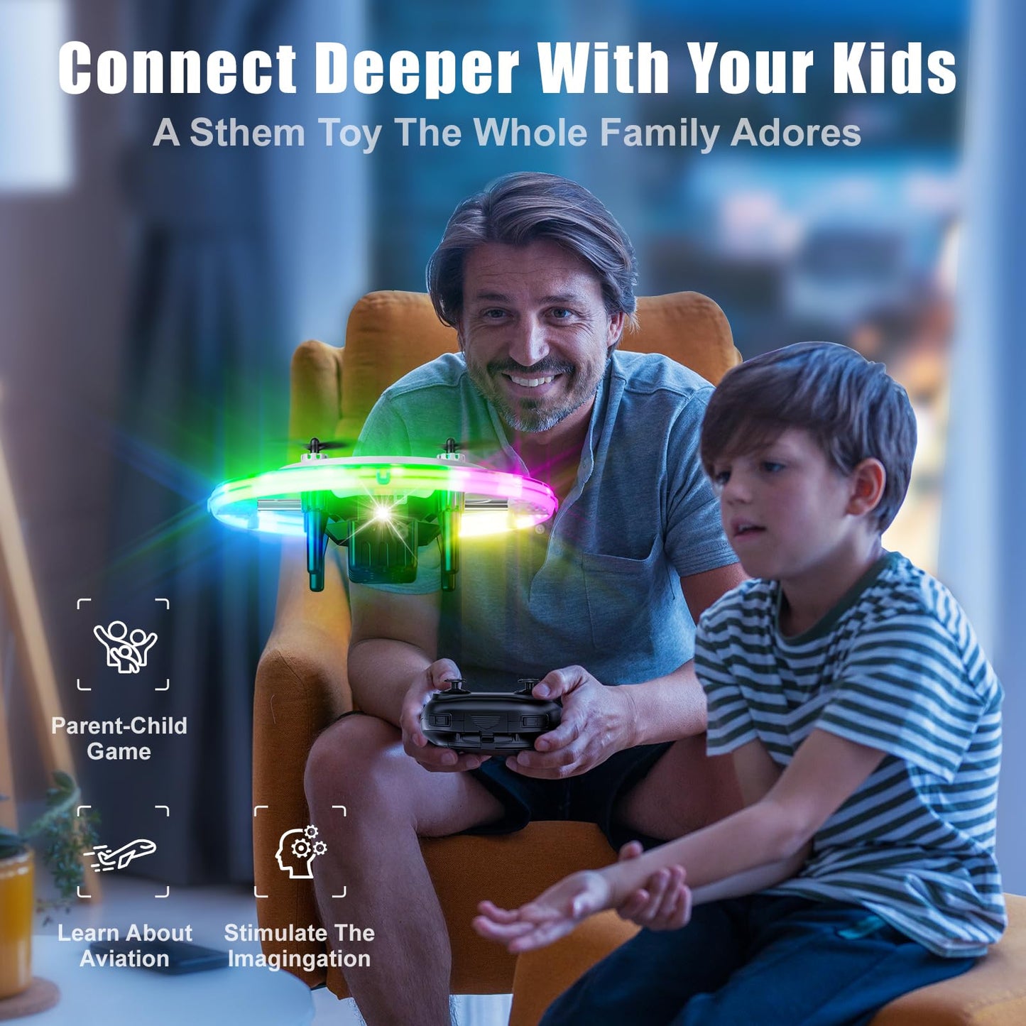 AUGOAK Mini Drones for Kids and beginners, 2024 Small RC Drone Quadcopter Drones with 360 Degree Flip, 90 Degree Surround Flight, Headless Mode, 8-12 Years Old Boys and Girls Ideal Gift Toys