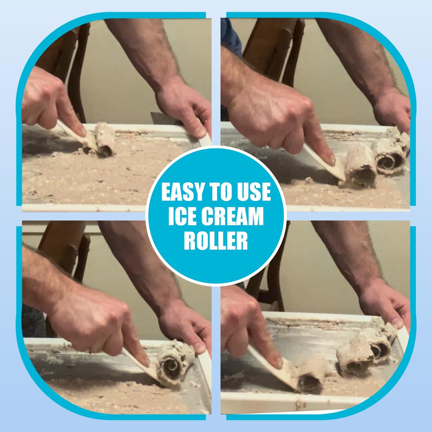 Extra Large Rolled Ice Cream Maker (14"x10") - Make Instant IceCream w/the Family - Manual Roll Your Own IceCream - Roll Ice Cream Tray