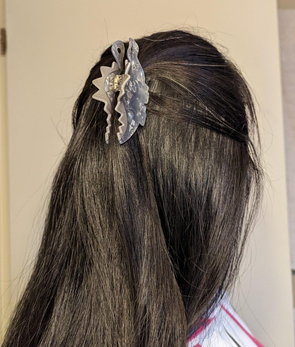 QGMZTNL Gray Dinosaur Hair Clip - Ankylosaurus Hairpin - Medium Size - Fun Hair Decoration for Women