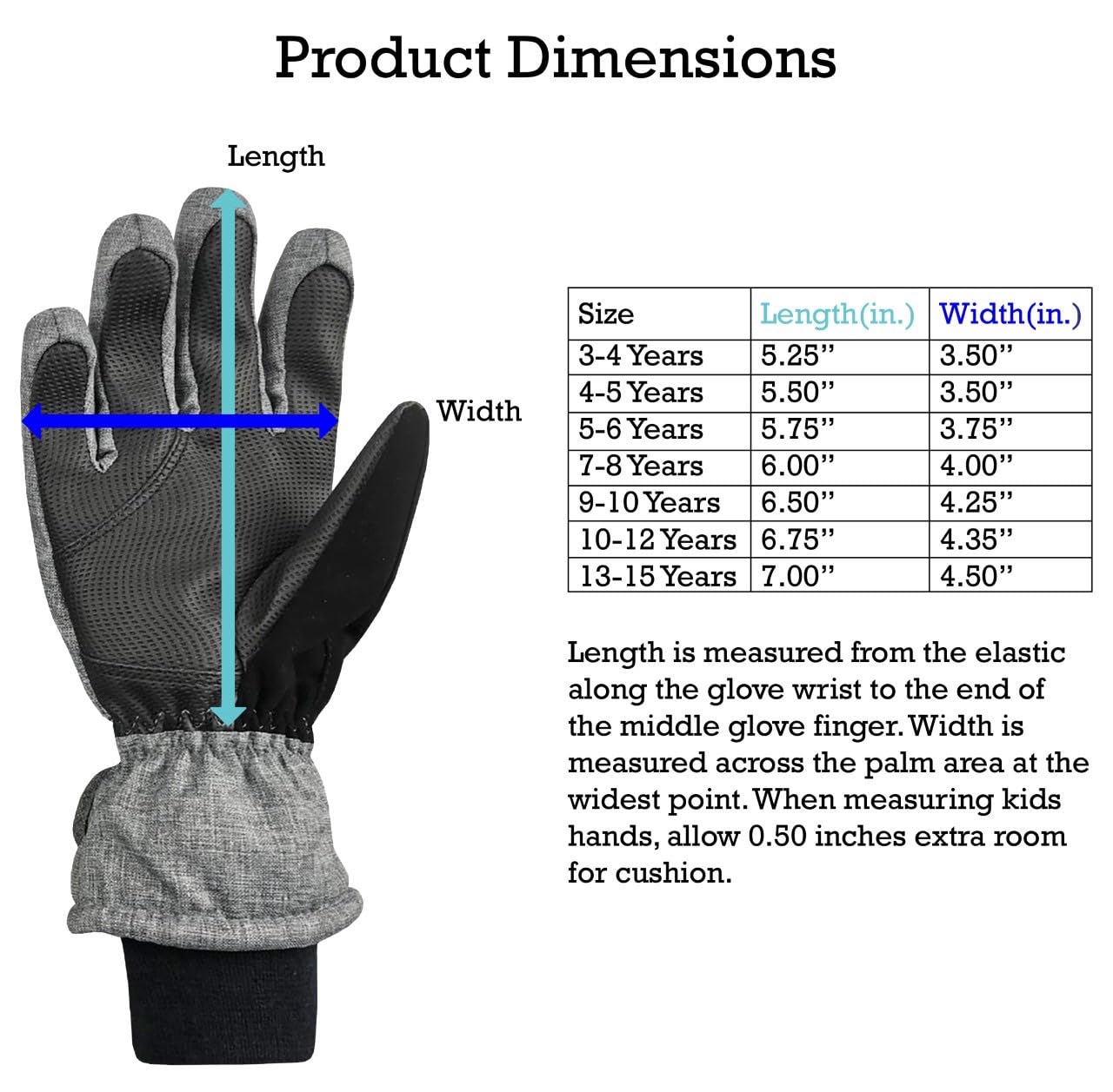 N'Ice Caps Kids Waterproof Snow Gloves Cute Animals Winter Warm Thinsulate (Puppy Black, 5-6 Years)