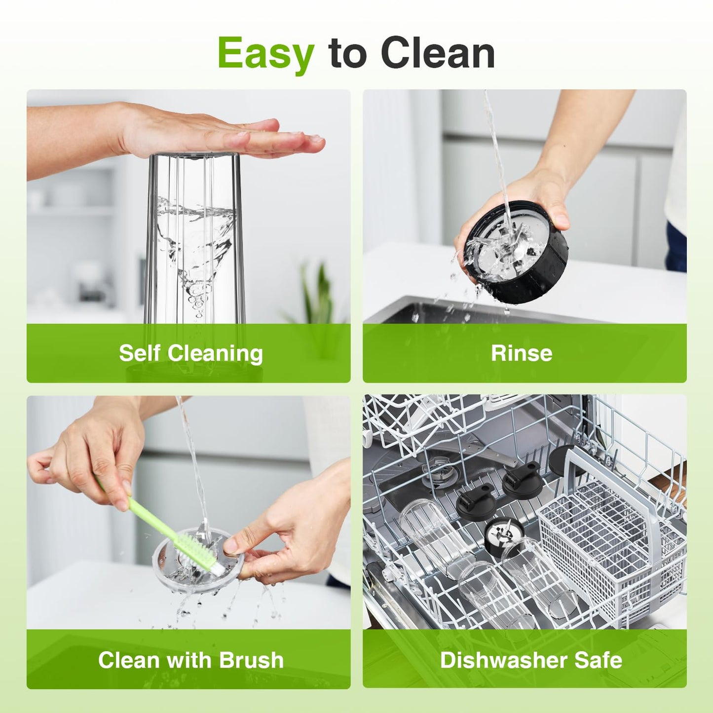 KOIOS Blender for Smoothies,Personal Blender for Shakes and Smoothies with 3 * 22oz To-Go Cups,22000 RPM Smoothie Maker,Detachable 6-leaf Blade Portable Blenders for kitchen,Black