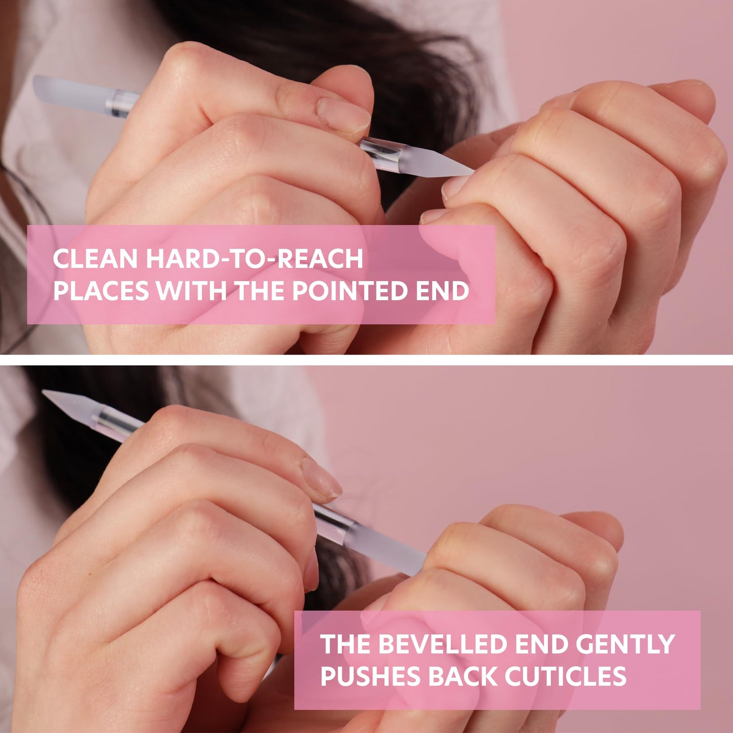 BONA FIDE BEAUTY Glass Cuticle Pusher, 1-Pieces Blue Gentle Czech Manicure Stick for Remover, Long-Lasting and Double-Sided Reusable Glass Stick