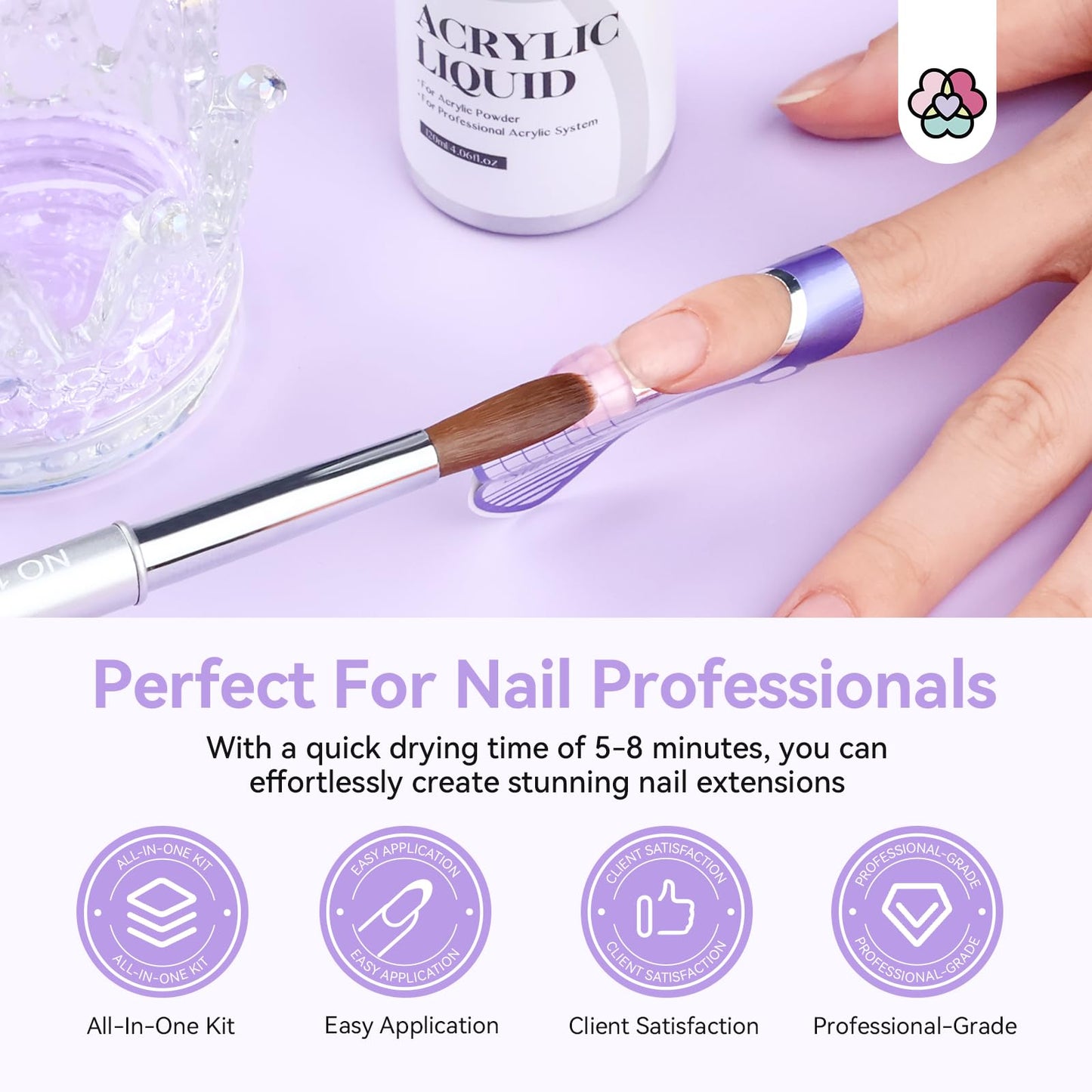 SAVILAND Acrylic Nail Kit - Professional Nail Drill & Tools Kit with Liquid & Powder Set for DIY Home Use