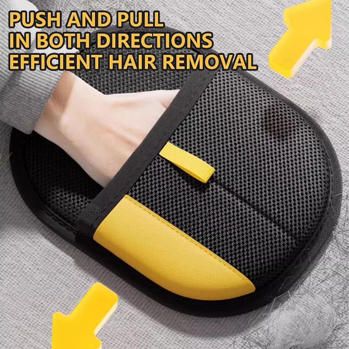 Yostyle Electrostatic Pet Hair Remover Glove - Reusable Electrostatic Pet Hair Removal Gloves for Couch, Carpet, Double Sided Grooming Glove for Cat & Dog Hair, Upgraded Static Removal Tool (1)
