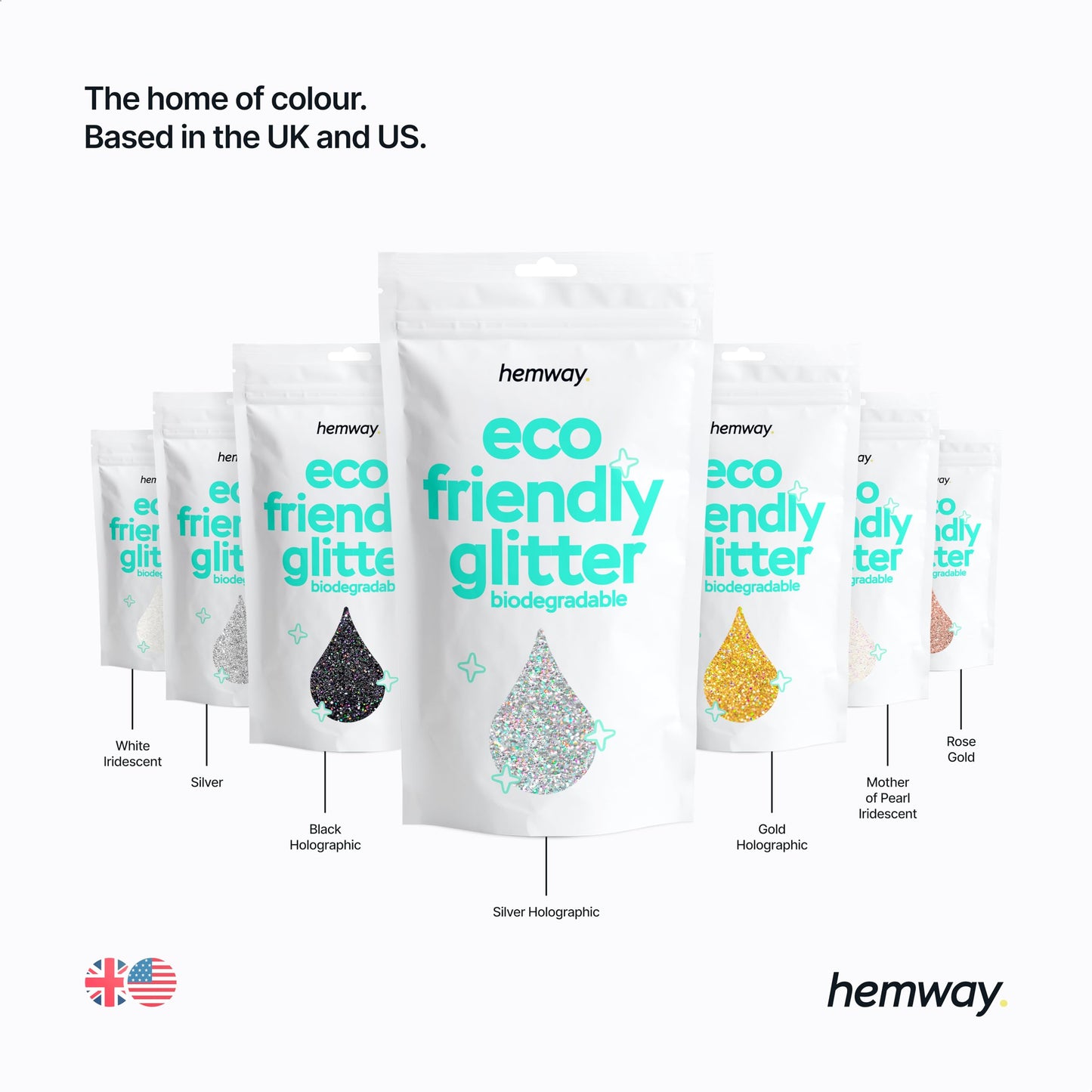 Hemway Eco Friendly Biodegradable Glitter 100g / 3.5oz Bio Cosmetic Safe Sparkle Vegan for Face, Eyeshadow, Body, Hair, Nail and Festival Makeup, Craft - Fine (1/64" 0.015" 0.4mm) - Black