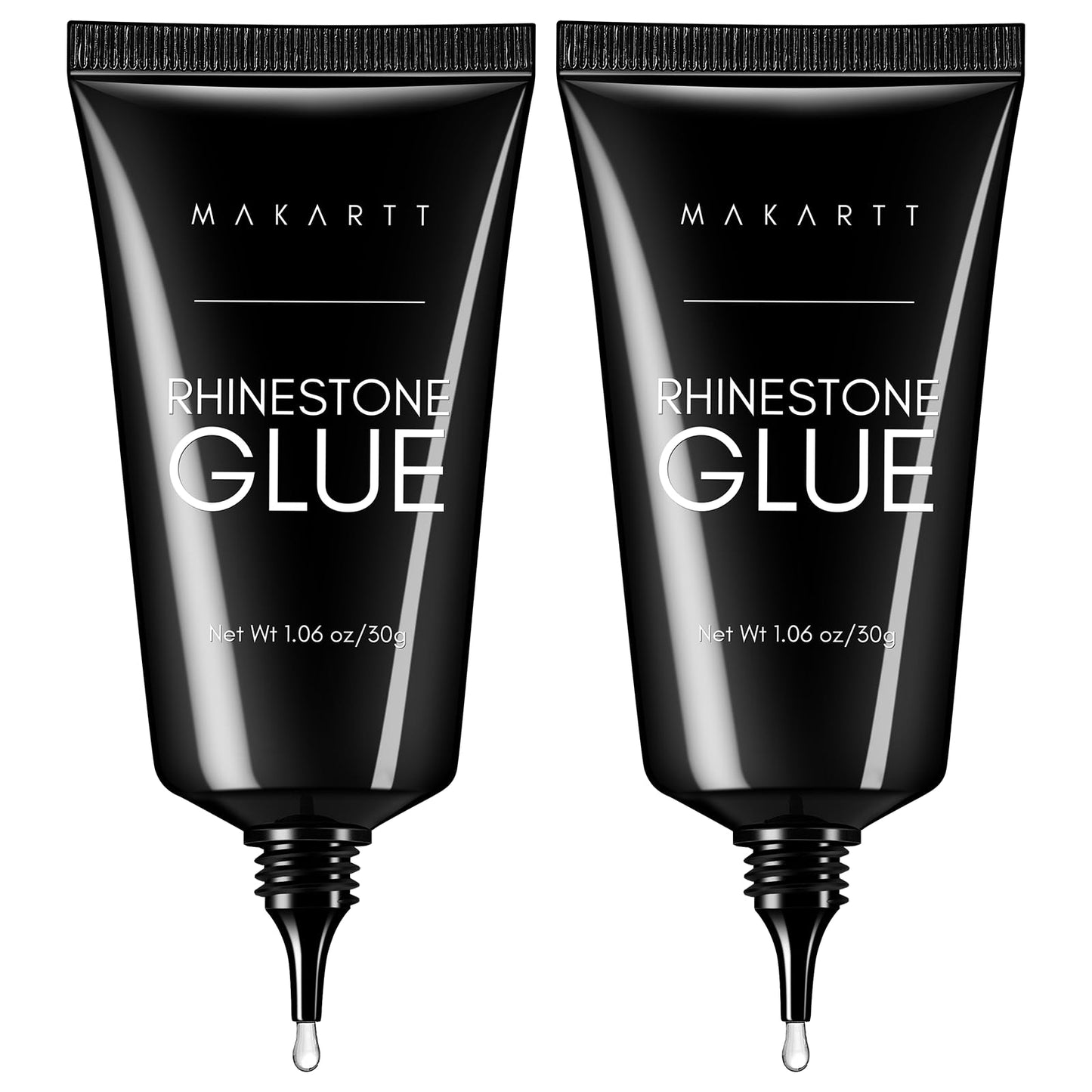 Makartt Nail Rhinestone Glue for Nails- 60ML Super Strong Gel Glue for Rhinestones, 3D Art Charm Decorations Bling Gem Bow Jewels Crystals Beads Diamonds Pearls, Beauty Gift, UV Lamp Need