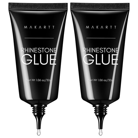 Makartt Nail Rhinestone Glue for Nails- 60ML Super Strong Gel Glue for Rhinestones, 3D Art Charm Decorations Bling Gem Bow Jewels Crystals Beads Diamonds Pearls, Beauty Gift, UV Lamp Need