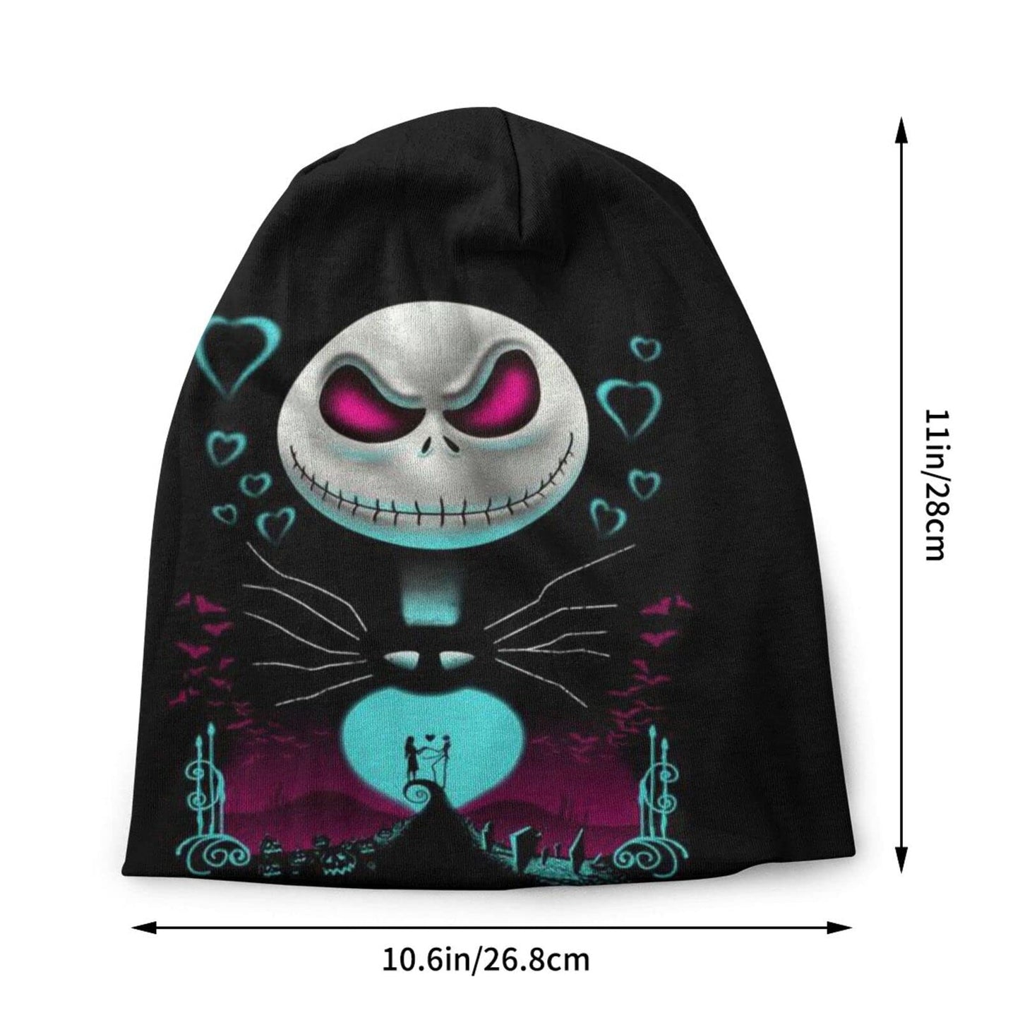Christmas Skellington Men Women Unisex Adult Beanie Cap Winter Outdoor Slouchy Warm Hat
