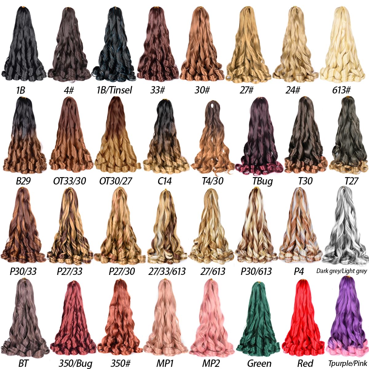 French Curly Braiding Hair,#BT01 Spanish Curly Braiding Hair for Box Braids 8 Packs Bouncy French Curl Braiding Hair 24 inch Pre Stretched Synthetic Hair Extensions(Pack of 8,#BT01)