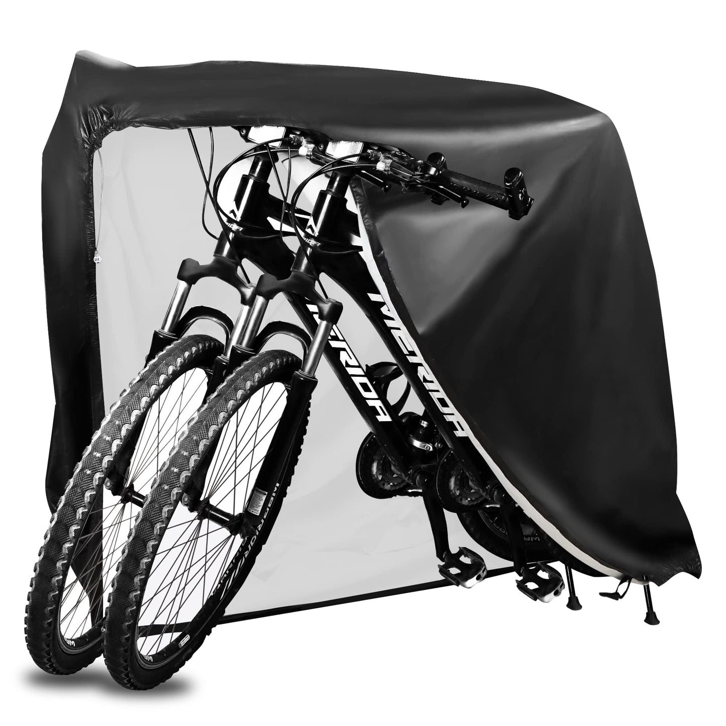 DOBEWOW Bicycle Cover for 3 Bikes Waterproof Motorcycle Covers Waterproof Outdoor Storage Winter Cold Weather, Rain Snow Wind Proof Tarp Tent Shed Dust Dirt Resistant All Weather Cycle