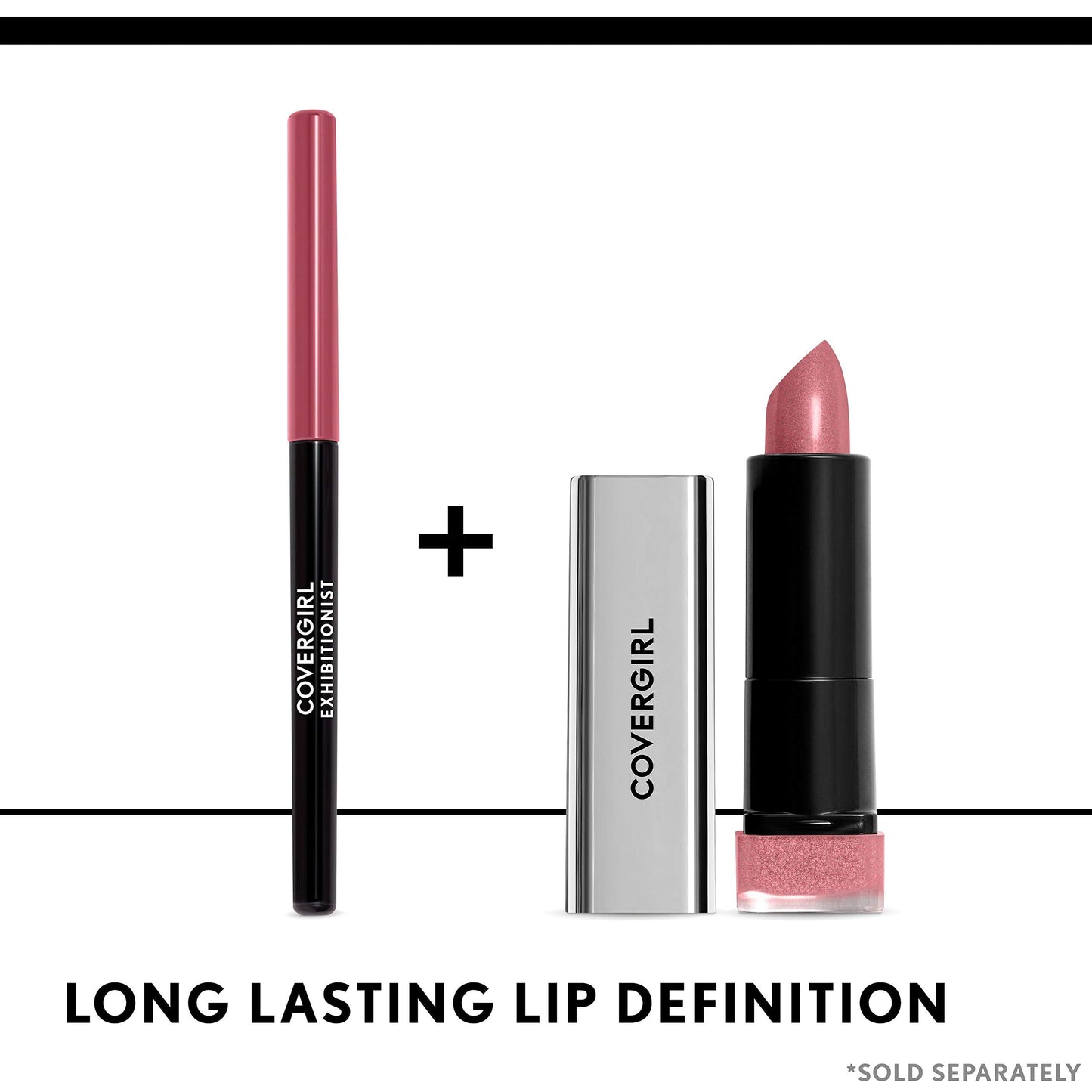 COVERGIRL - Exhibitionist All-Day Lip Liner, Retractable Tip, Easy application, Smudge, Transfer, Mask - Proof, 100% Cruelty-Free (Pack of 2)