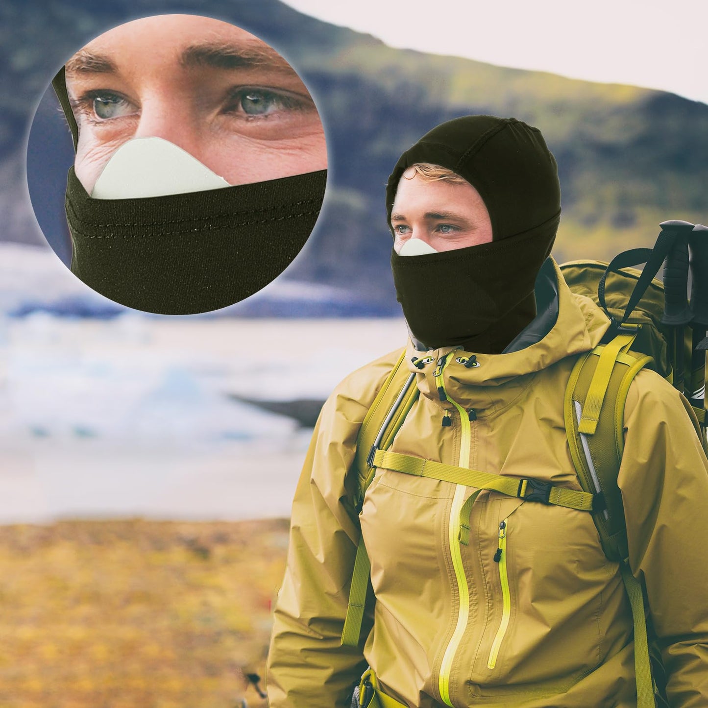 Sratte 3D Mask Silicone Face Shaping Shell Inner Bracket Mask Cosplay Props Face Mask Adult Inner Face Cover Costume Masks(Black, White)