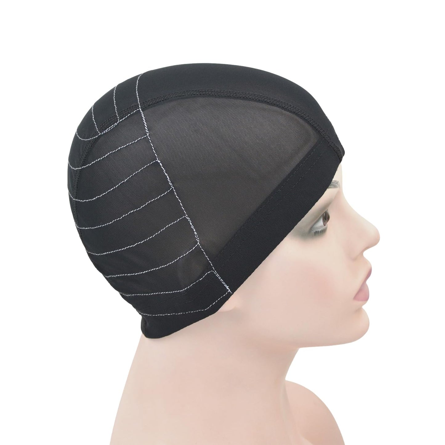 Mesh Dome Caps Wig Cap with Guideline Map for Wig Making Stretchable Wig Caps for Beginners Making Wigs (13x6 S)