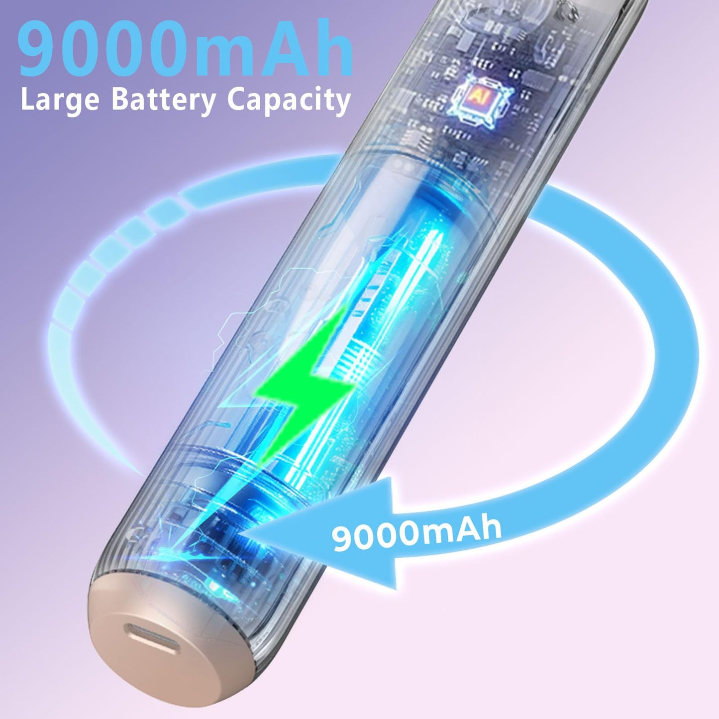 Cordless Curling Iron 9000 mAhUSB Rechargeable, 4 Temps Setting Cordless Hair Curlers, 280°F-400°F Travel Cordless Curling Wand, Wireless Ceramic Hair Styling Tools Hot Rollers Hair Curlers