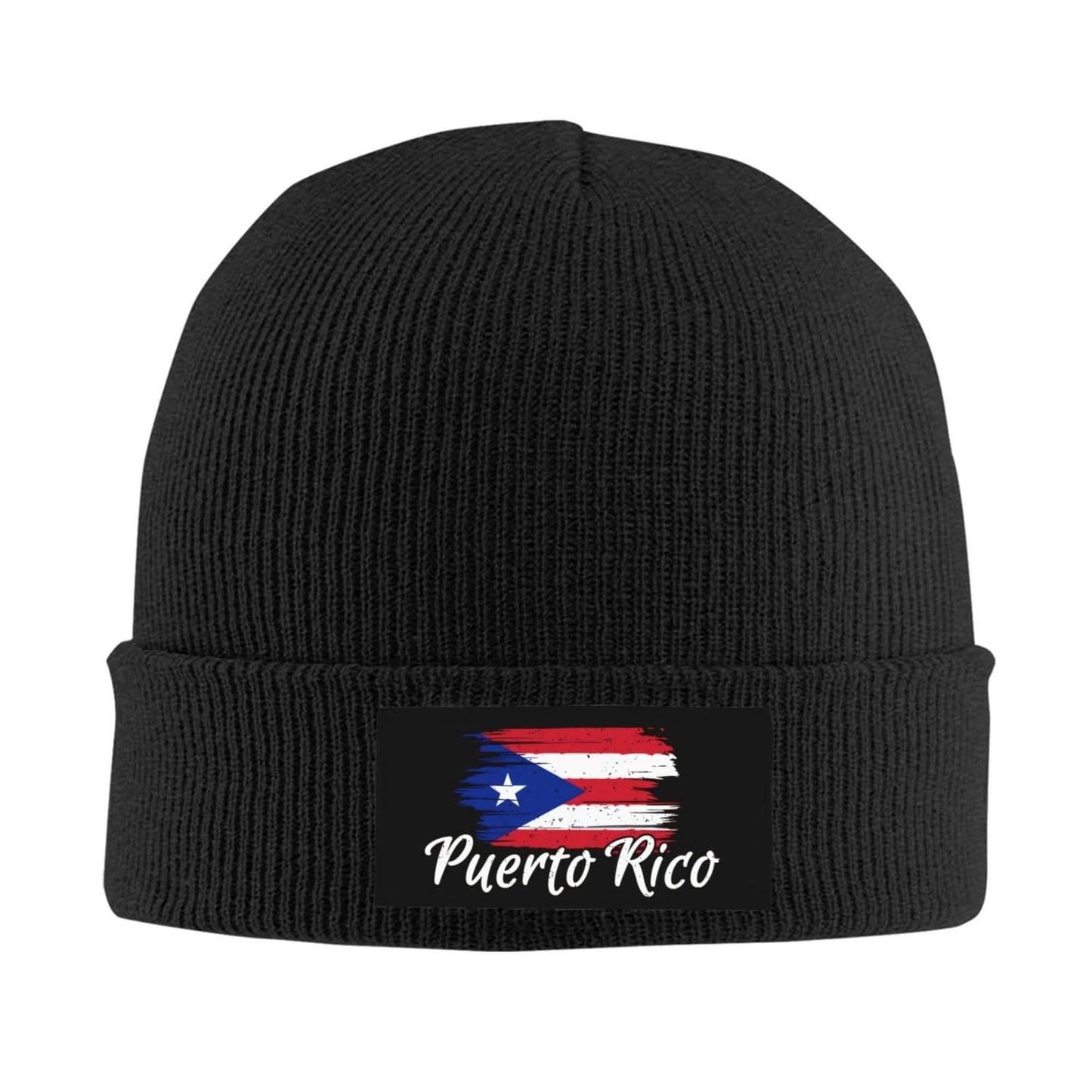 Cute Puerto Rico Flag Hats Men Women Slouchy Beanie Hat Winter Knit Caps Soft Ski Hats Unisex