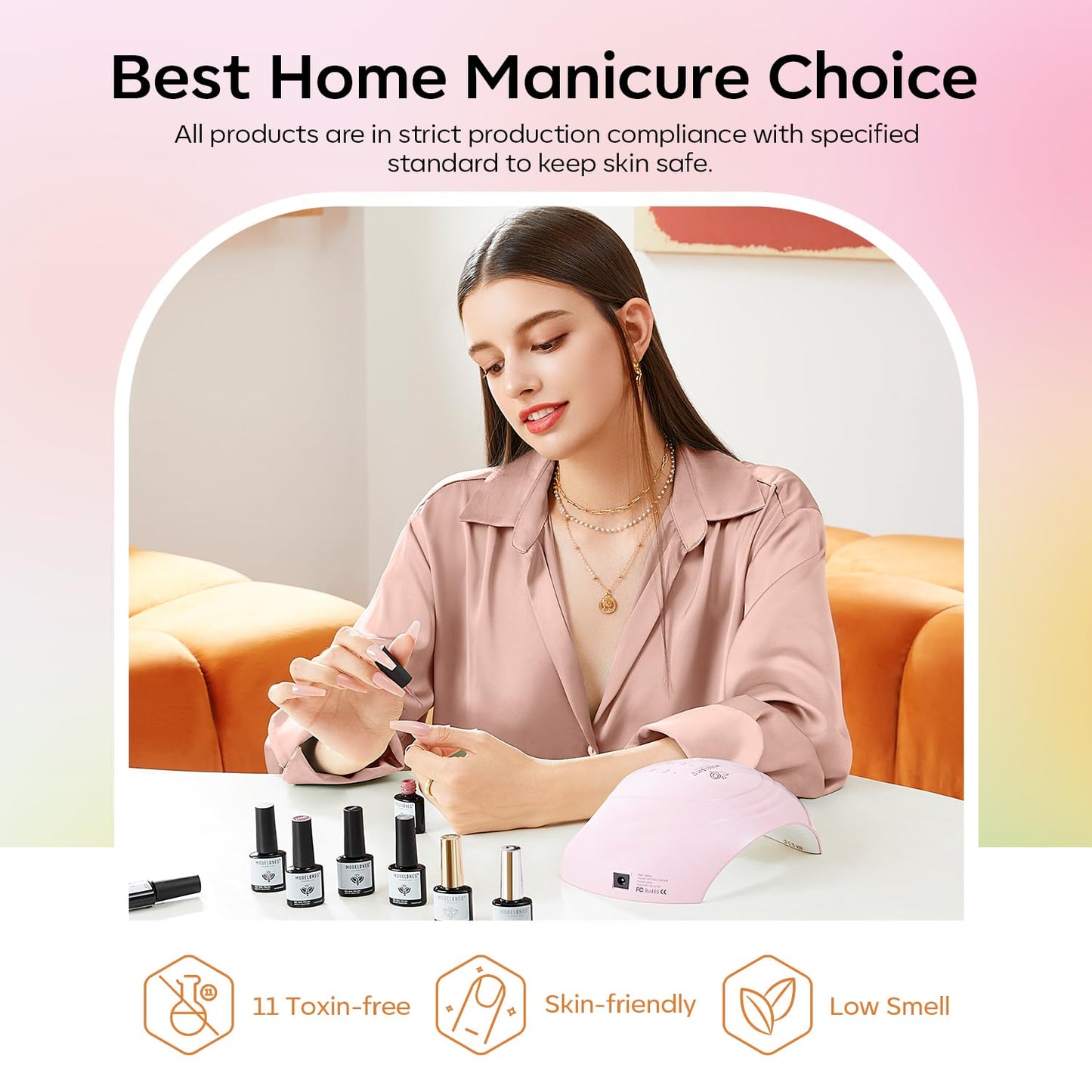 modelones 32 PCS Gel Nail Polish Set, 28 Colors Spring Colorful Gel Polish with No Wipe Base Coat, Glitter & Glossy & Matte Top Coat Soak Off LED Nail Art Kit Salon at Home