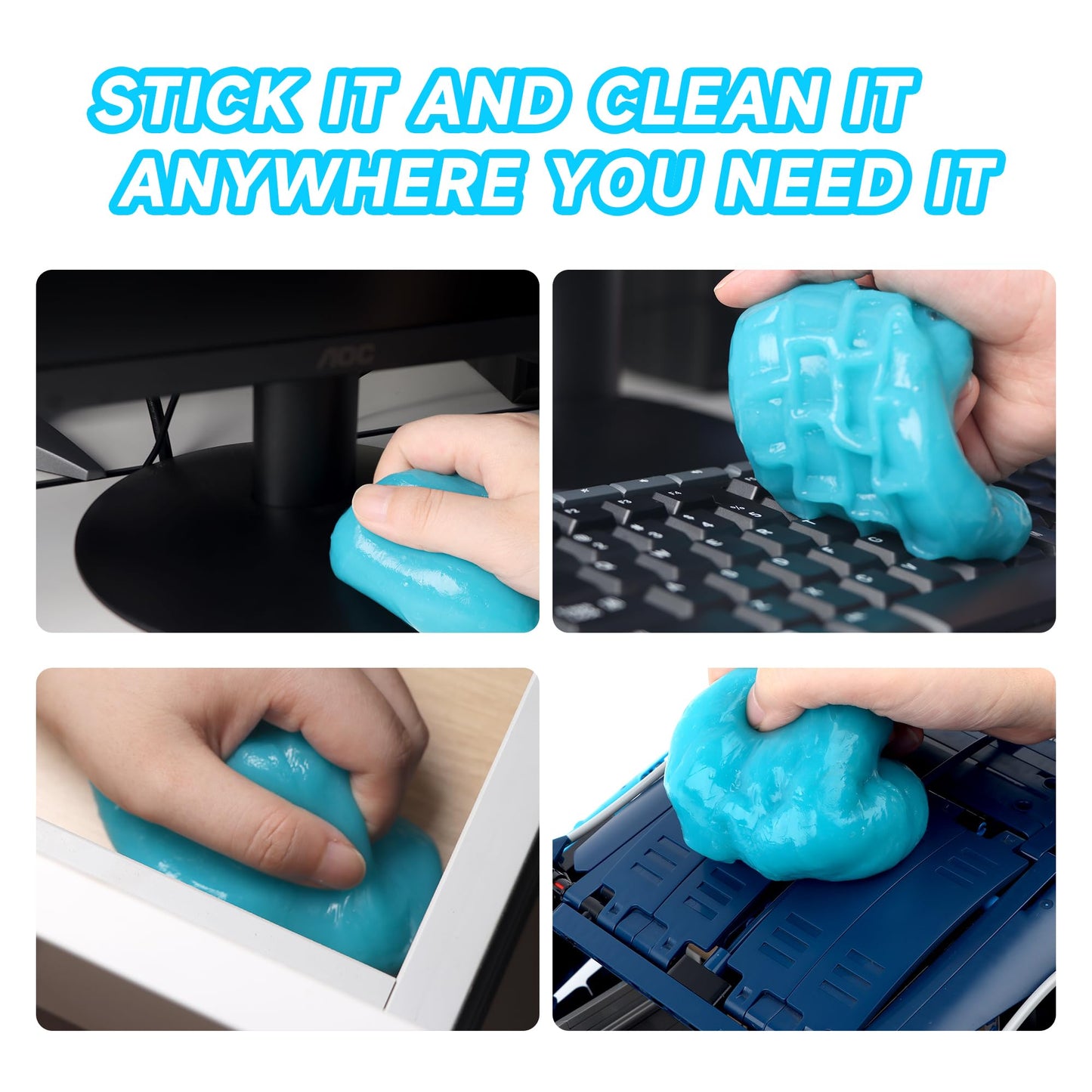 NIMeng Car Cleaning-Gel Car Detailing-Kit Car-Interior Cleaner Keyboard-Cleaner for Auto Air Vent Car Accessories Keyboard Blue 200g