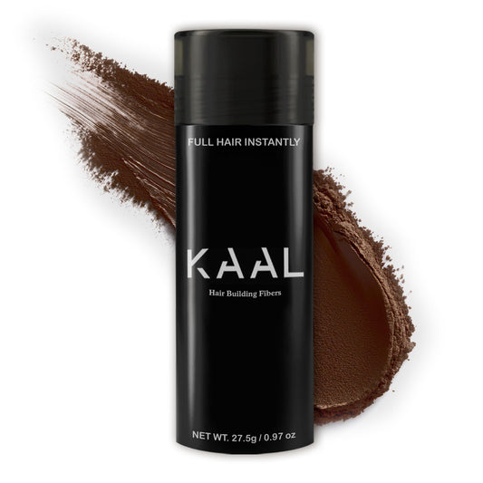 KAAL Hair Fibers for Thinning Hair, Hair Building Fibers (0.97 oz, Medium Brown) - Instantly Conceal Hair Loss in 15 Seconds, 8 Shades for Men and Women