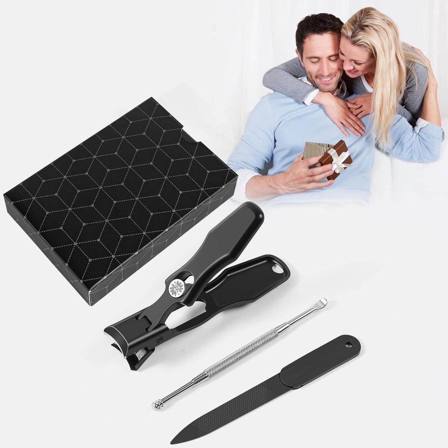 kelongn Nail Clippers for Men Toenail Clippers and Fingernail Clipper Toe Nail Clippers for Women Nail Clipper with Long Handle Wide Jaw