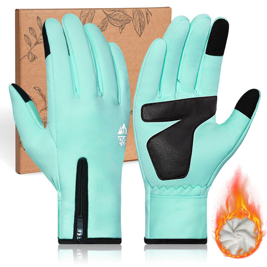 RIGWARL Winter Thermal Gloves Men and Women, Waterproof Gloves with Touchscreen Fingers, Gloves for Cold Weather with Adjustable Zippered Wrist for Walking The Dog Running Hiking Camping Cycling Work