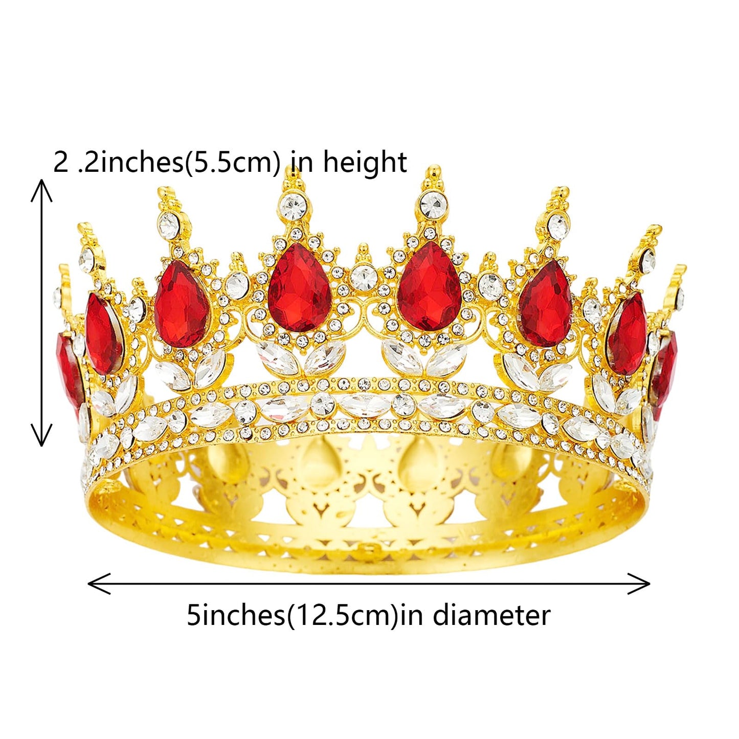 YOUlDIANZI Queen Crown Rhinestone Wedding Crowns and Tiaras for Women Costume Party Hair Accessories Princess Birthday Crown Crystal Bridal