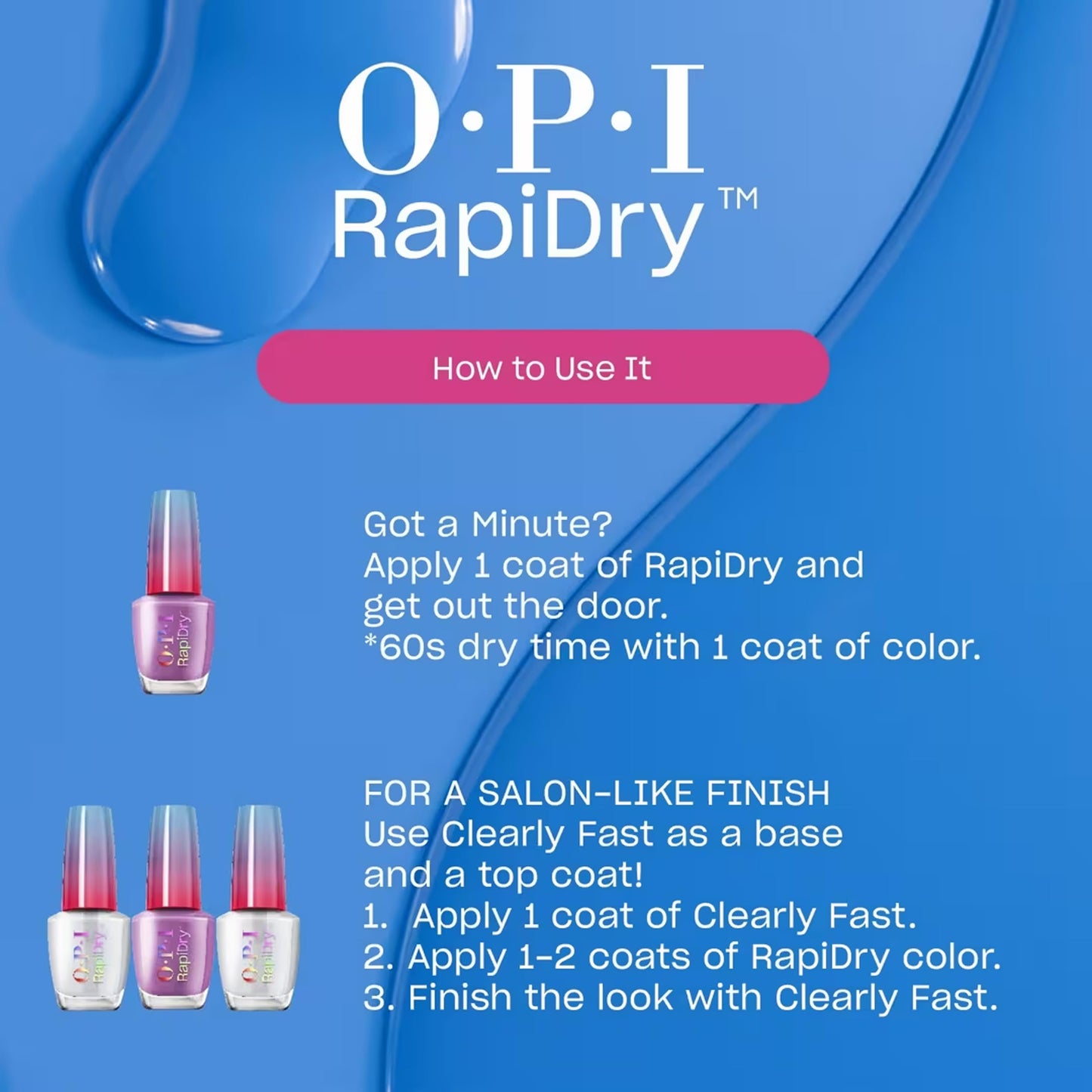 OPI RapiDry Quick Sand | Opaque Soft Nude Beige Crème Quick Dry Nail Polish | Vegan, Smudge Proof, Fast Drying