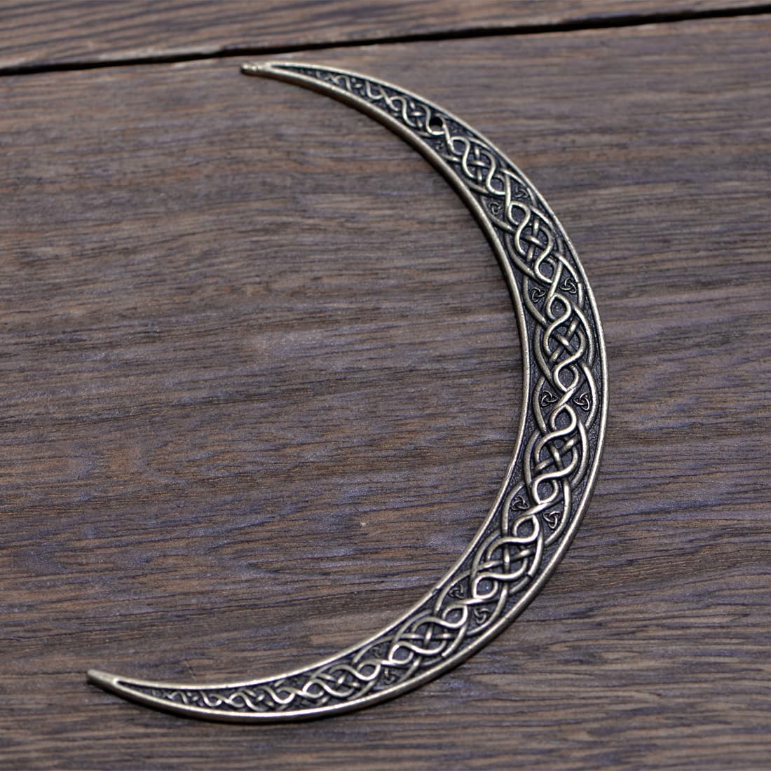 LANGHONG 2PCS Moon Crescent Hairpin For Women Viking Hair Stick Forks Knot Hair Styling Pins (ZZAB)