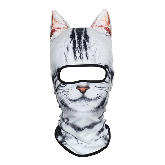 AXBXCX 3D Animal Ears Balaclava Winter Warmer Face Mask for Skiing Snowboarding Snowmobile Halloween Christmas American Shorthair Cat #1