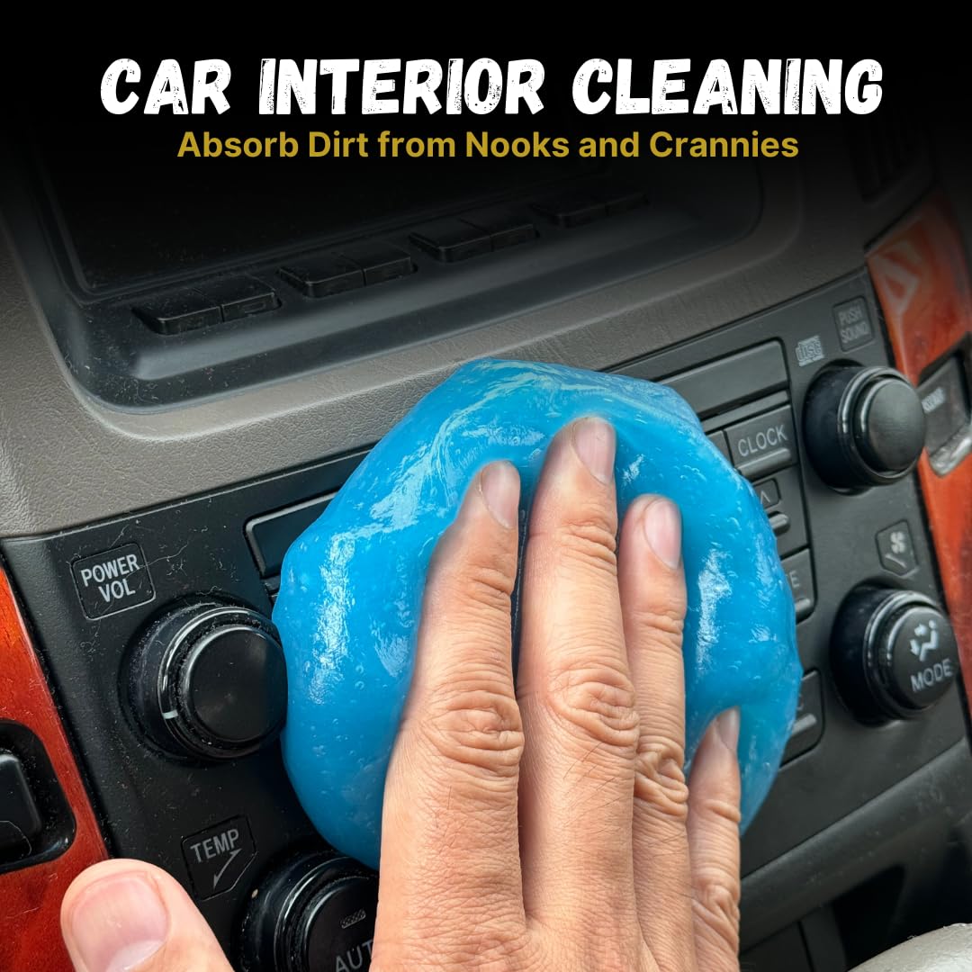 Chemical Experts Car Cleaning Gel, Removes Dust, Debris, Pet Hair, Dashboard Air Vents Residue-Free, Reusable, Cleans Hard to Reach Areas Blue Slime