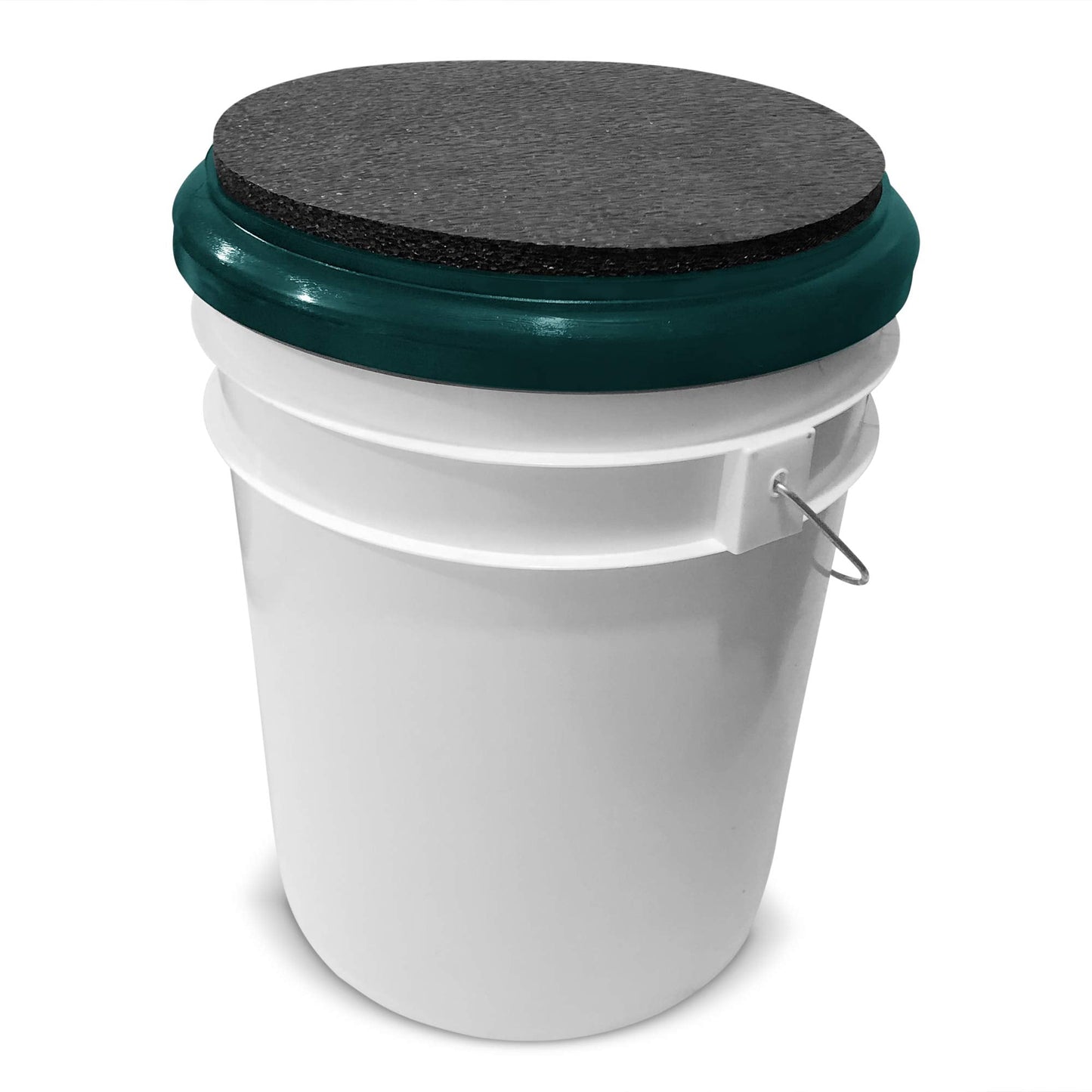 Padded Bucket Lid (Green) by Bucket Lidz (Green frame/black pad)