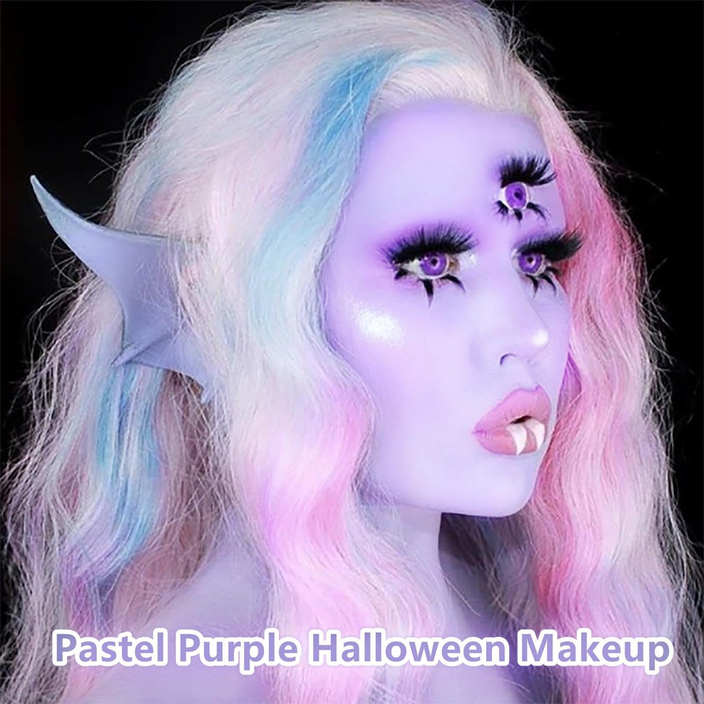 Go Ho Pastel Purple Body Paint Washable(2.37 oz,70 ml),Water Based Cream Lavender Face Body Paint for SFX Cosplay Ursula Costumes Festivals Halloween Makeup