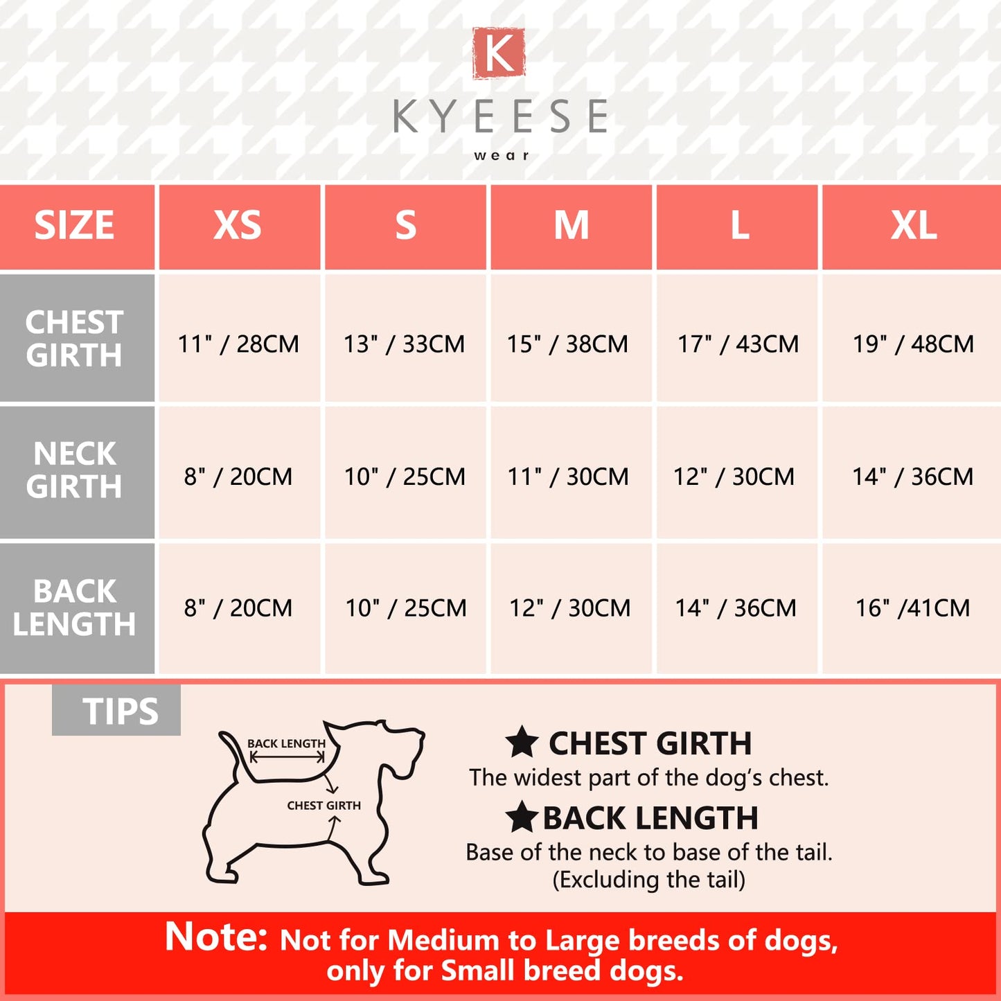 KYEESE Dog Dress Plaid with Bowtie Small Dog Sweater Dress for Fall Winter Vest Shirt