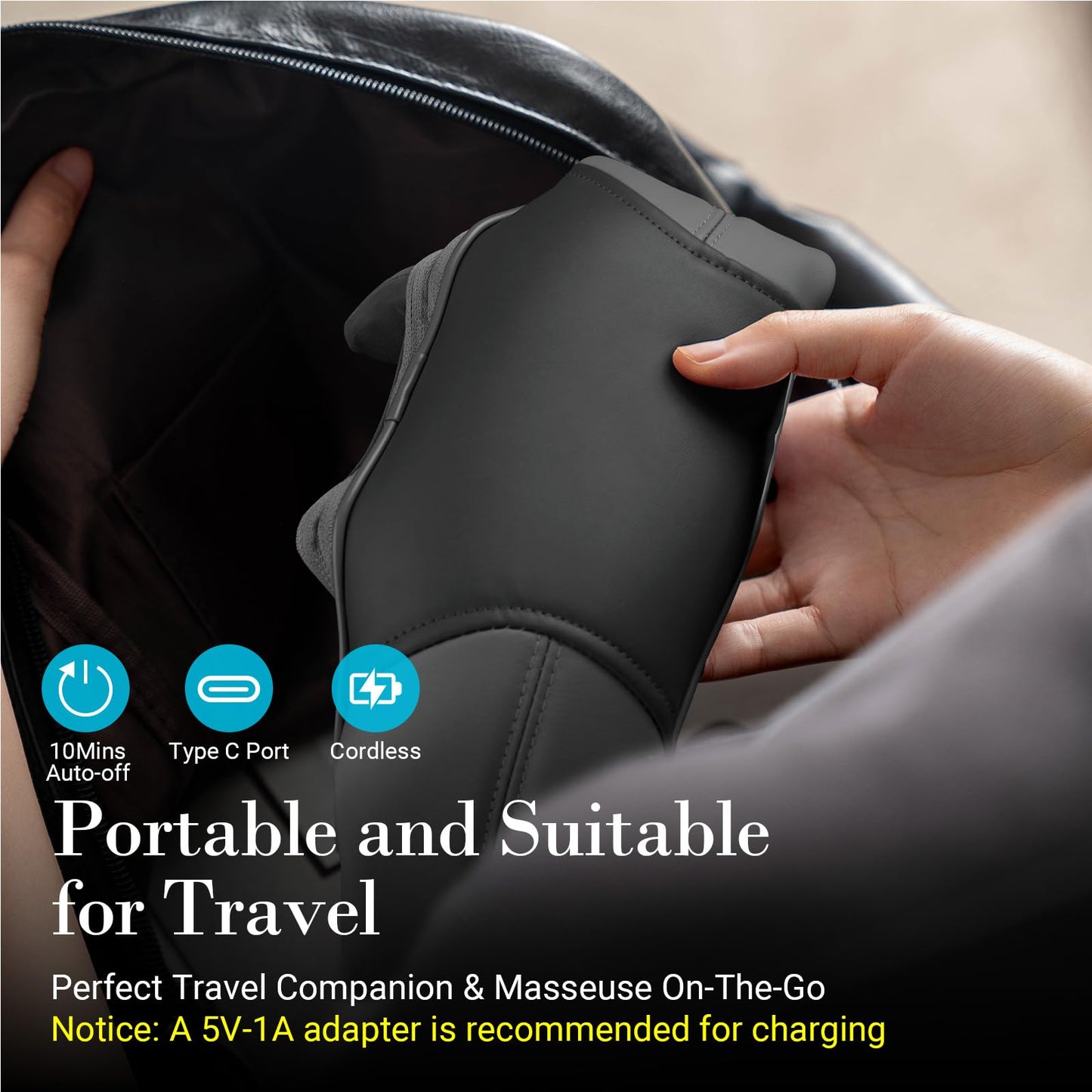 CuPiLo Shiatsu Neck and Shoulder Massager with Heat - FSA HSA Eligible,Cordless 4D Deep Tissue Kneading Massager, Rechargeable Massage for Neck, Shoulder,Ideal Gift for Women,Men