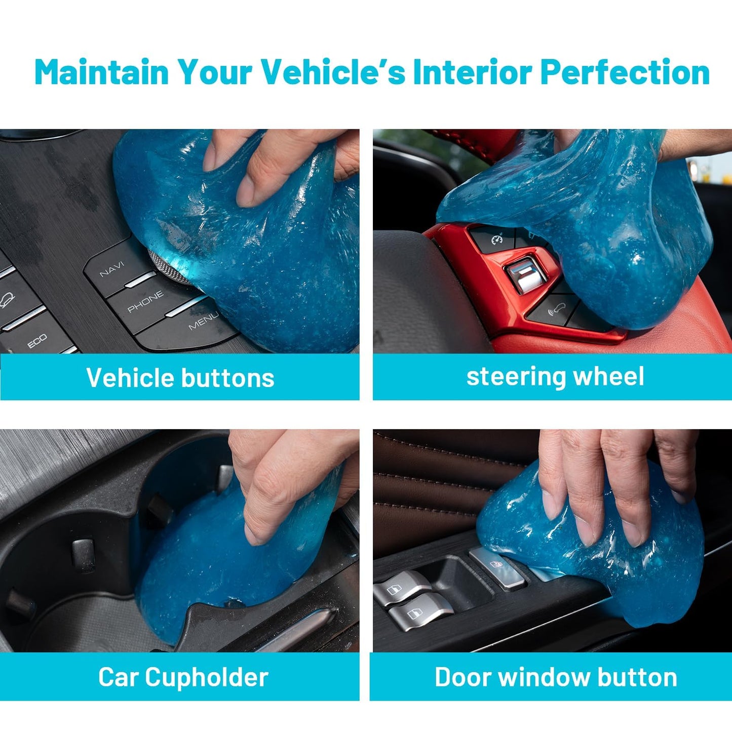 WildAuto Car Cleaning Gel for Car Detailing Cleaning Car Cleaning Putty Universal Car Cleaning Tools Car Slime Cleaner Dust Cleaning Gel Car Accessories Keyboard Cleaner Supplies
