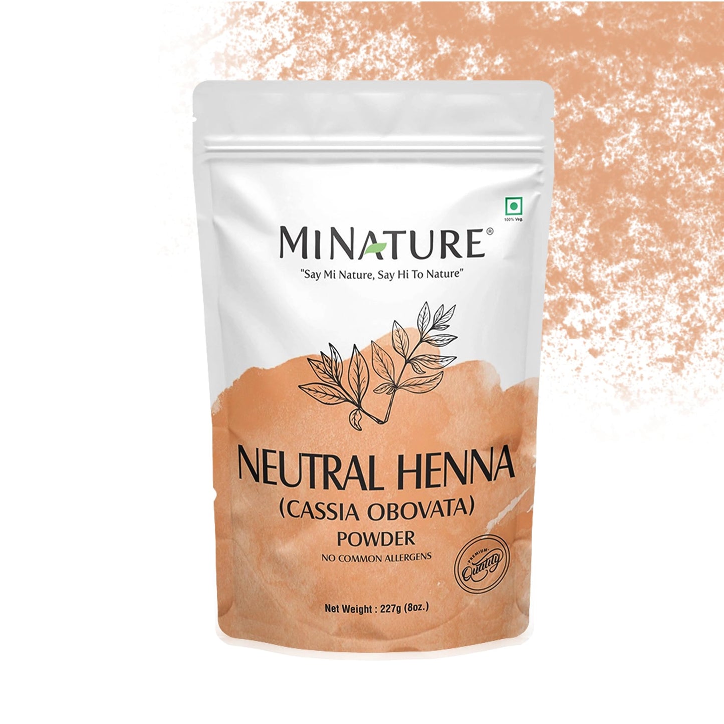 Neutral Henna powder (CASSIA OBOVATA) by mi nature | 227 g (8 oz) | Adds no colour to hair | hair conditioning | Herbal hair care