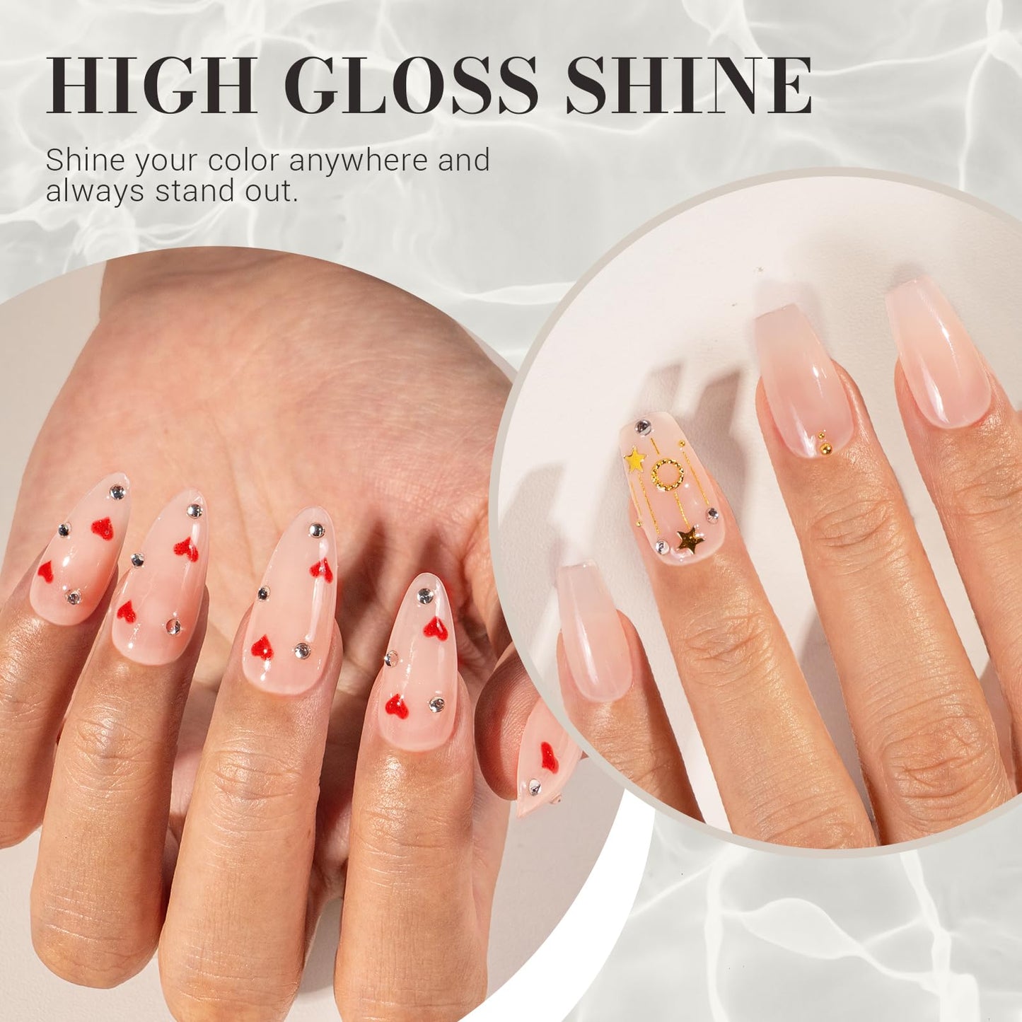 MelodySusie Nude Gel Nail Polish, 0.5Fl.oz Jeweliver Milky Gel Polish Milky Nude Pastel Color Sheer Gel Nails Soak Off UV LED Light Cure Gift for Manicure Nail Art DIY at Home JM28