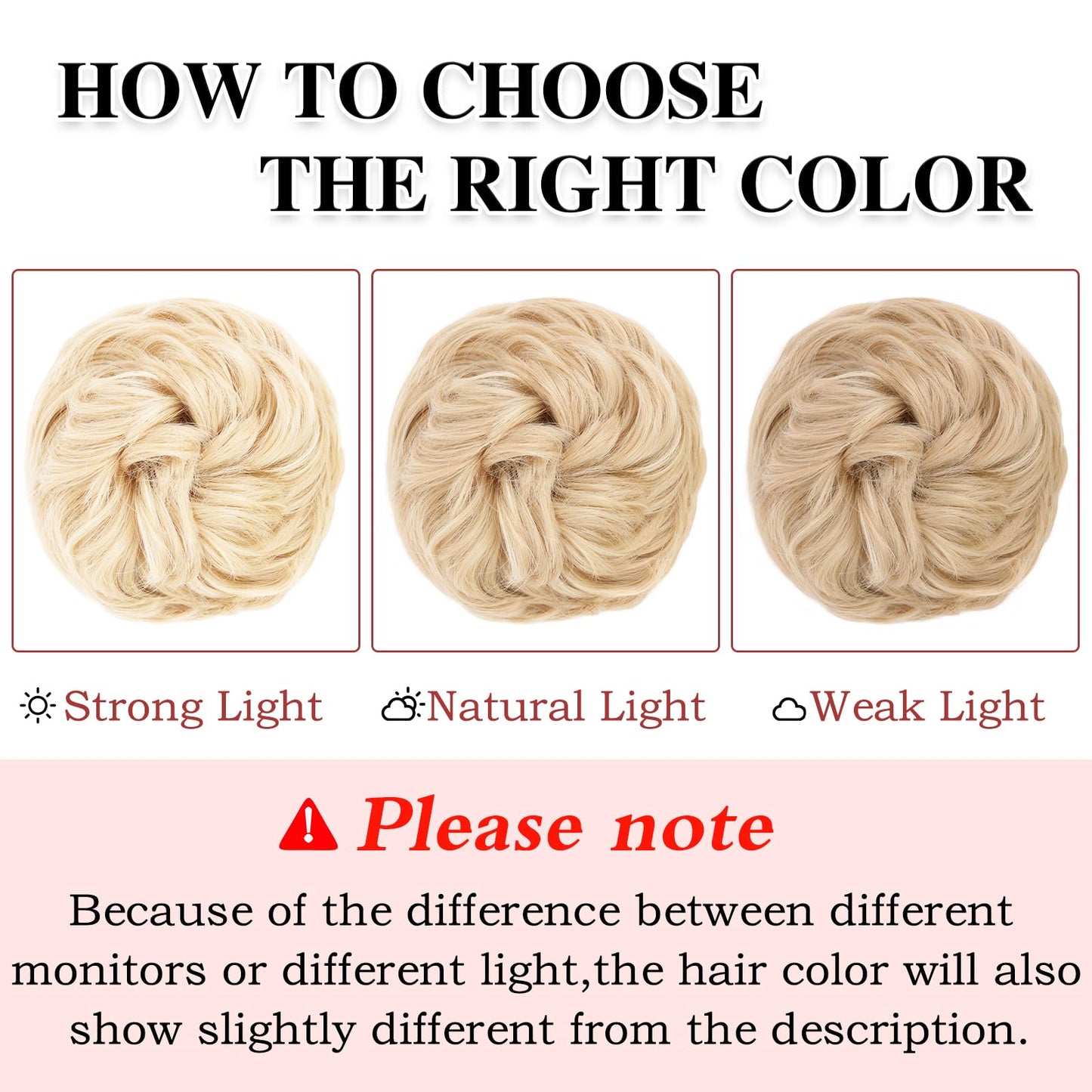 MORICA 1PCS Messy Hair Bun Hair Scrunchies Extension Curly Wavy Messy Bun Hair Synthetic Chignon Hairpieces for Women(22/613#(Pale Golden Blonde & Bleach Blonde Mixed))