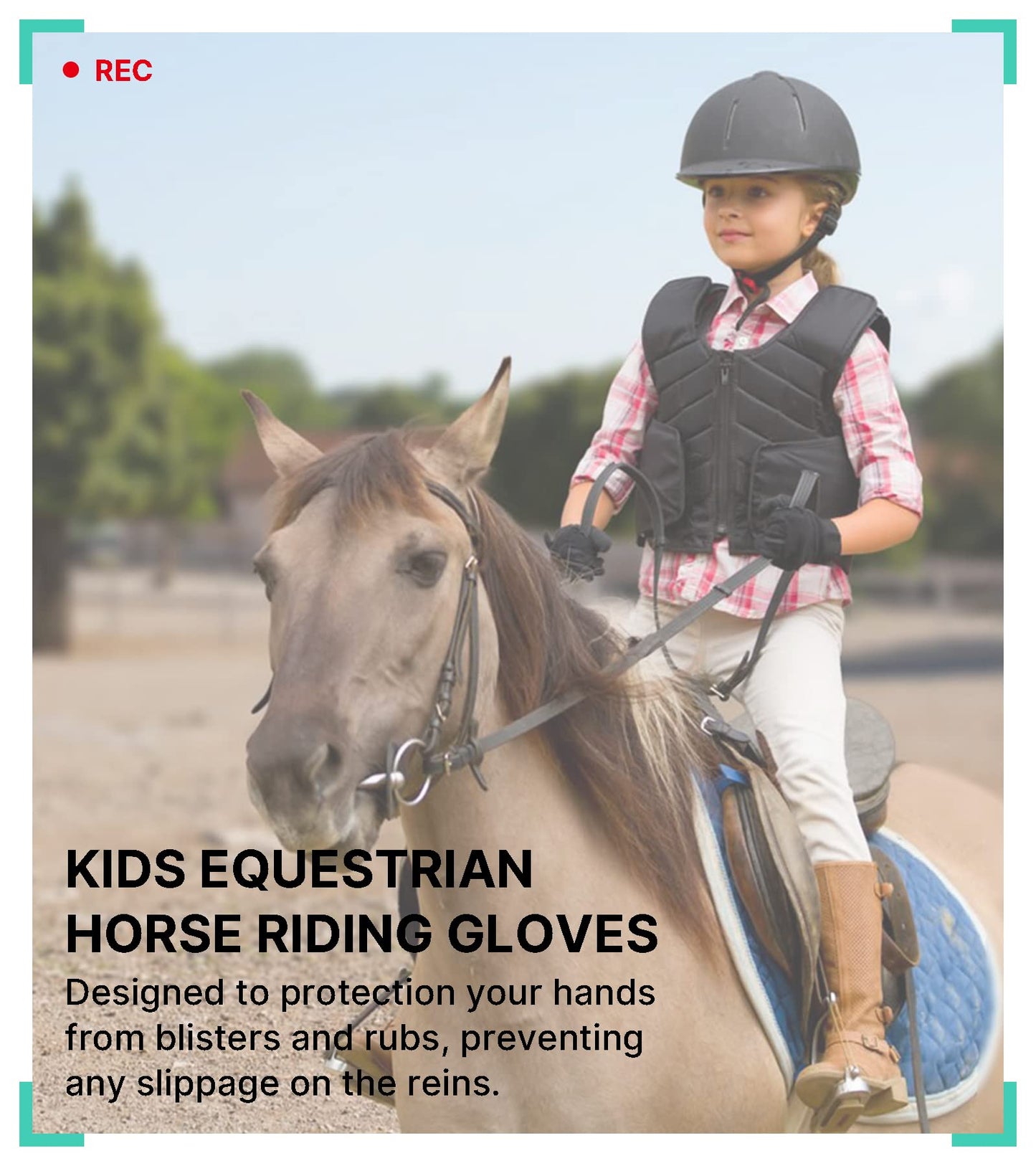 Thapower Kids Horse Riding Gloves Girls Youth Equestrian Gloves Summer Winter Outdoor Sports Horseback Riding Glove Cycling Biking Driving Gardening Mittens