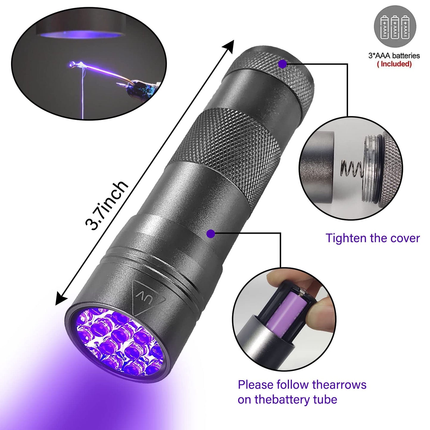 Riverruns UV Clear Glue Three Glue Formula Thick,Thin and Super Flew +12 LED Power Light Fly Tying for Building Flies Flies Heads Bodies and Wings Tack Free Special Introductory Sale!