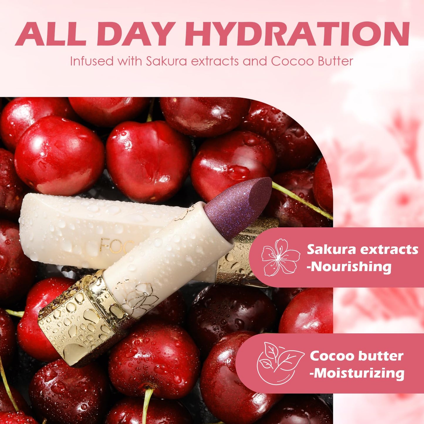 FOCALLURE Moisturizing Shiny Lipstick,Pearl Shimmery Finish,Hydrating Tinted Lip Balm with Creamy Texture,Long Lasting High Pigmented Lip Stain,Guest From Sky
