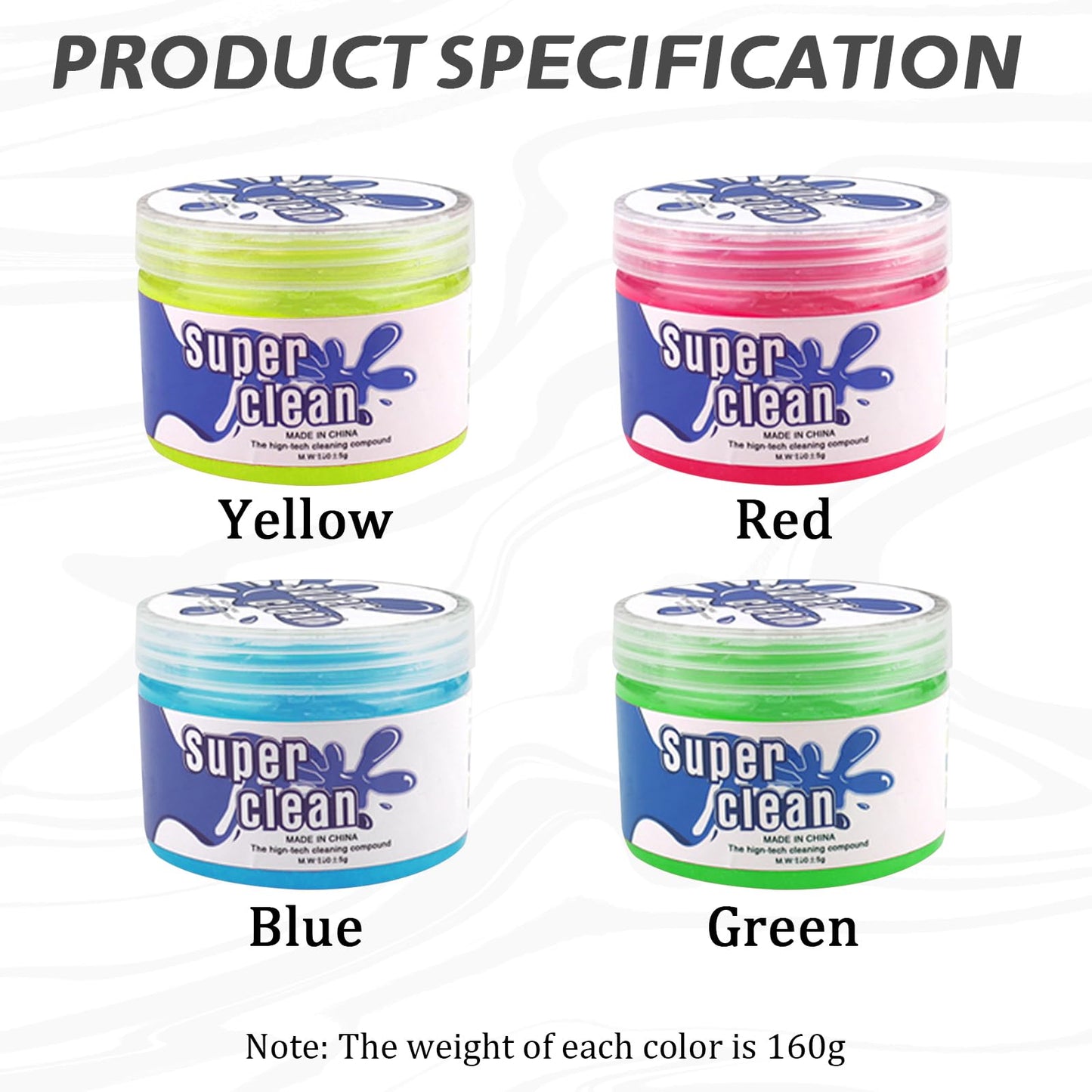 vvag Car Cleaning Gel,4 Packs Car Slime Cleaner Dust Cleaning Gel,Reusable Car Interior Cleaner,Car Cleaning Kit for Computer,Keyboard, Camera, Printers