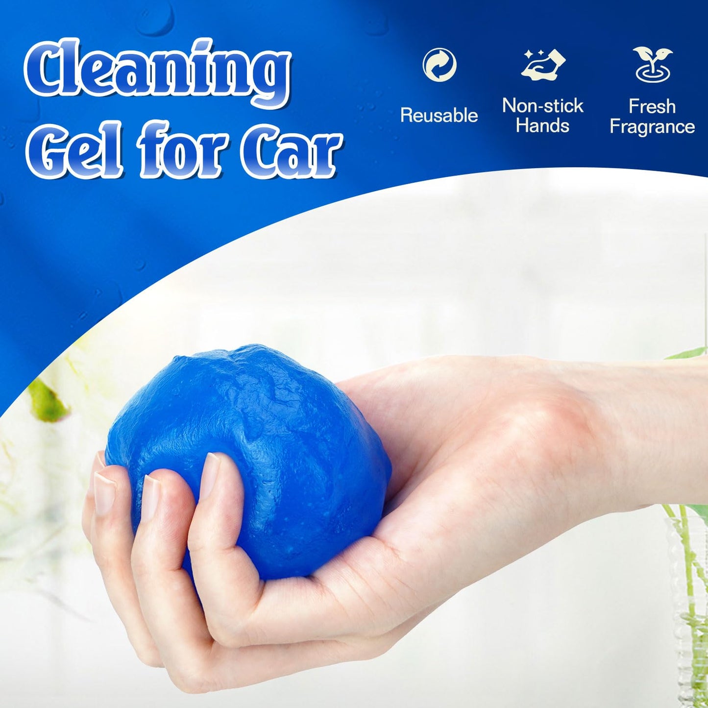 Zmarthumb 4 Pack Cleaning Gel, Car Putty Slime, Universal Auto Detailing Tools, Car Crevice Interior Cleaner Putty Gel, Cleaning Kit Dust Cleaning Mud for Car Vents, PC, Laptops, Cameras, Keyboard
