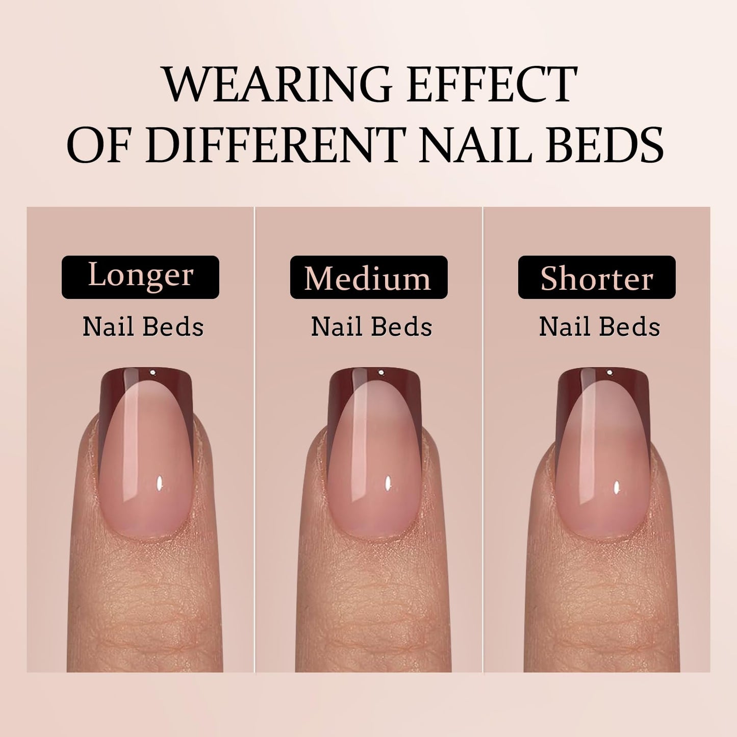 BTArtboxnails XCOATTIPS Press on Nails - French Tip Press on Nails, Fake Nails Short Square Nail Tips, Skin Tones Soft Gel Material Acrylic False Nails Gift for DIY at Home
